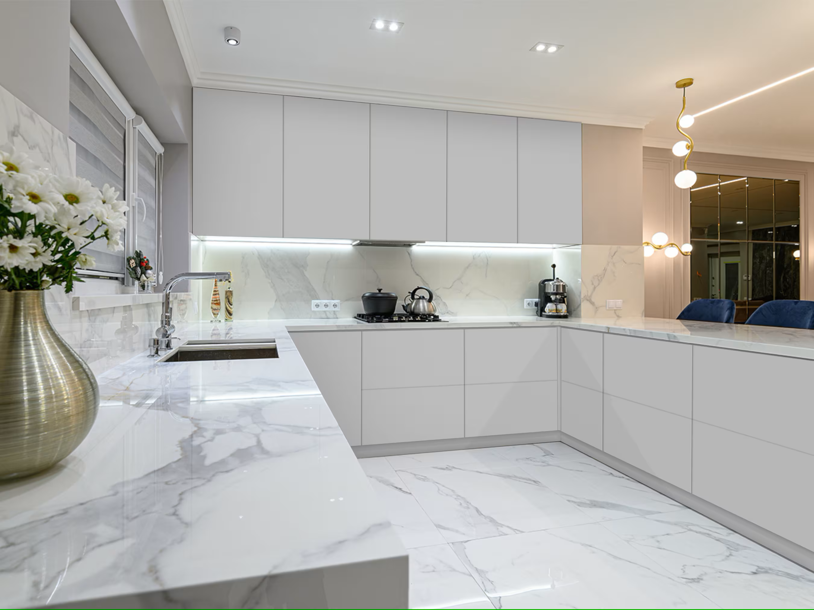 High-Gloss Frameless Cabinets