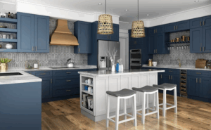 Navy Blue Shaker Cabinets